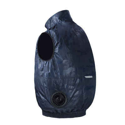 Veste fresca a pilhas refrigerando da veste do fã ajustável da velocidade para o tempo quente