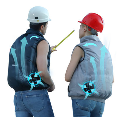 Veste fresca a pilhas refrigerando da veste do fã ajustável da velocidade para o tempo quente