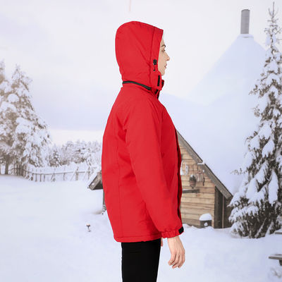 Vestuário de Inverno aquecido de pesca vermelha Vestidos de Inverno aquecidos de mulheres Vestuário de Inverno recarregável elétrico