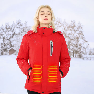 Vestuário de Inverno aquecido de pesca vermelha Vestidos de Inverno aquecidos de mulheres Vestuário de Inverno recarregável elétrico