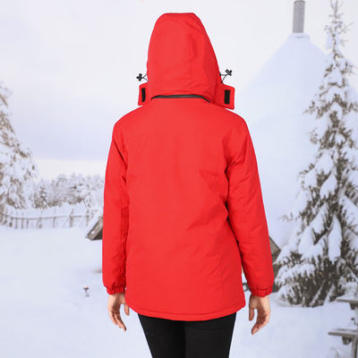 Vestuário de Inverno aquecido de pesca vermelha Vestidos de Inverno aquecidos de mulheres Vestuário de Inverno recarregável elétrico