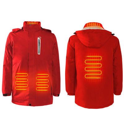 7.4V Inverno Bateria de aquecimento casaco aquecedor roupa de aquecimento de homens roupa de aquecimento elétrico com capuz