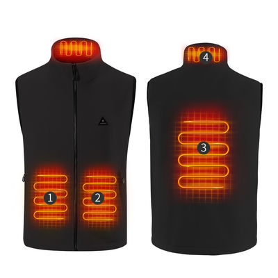 Veste caloroso exterior unisex com o Usb Gilet acolchoado caloroso elétrico do bloco da bateria