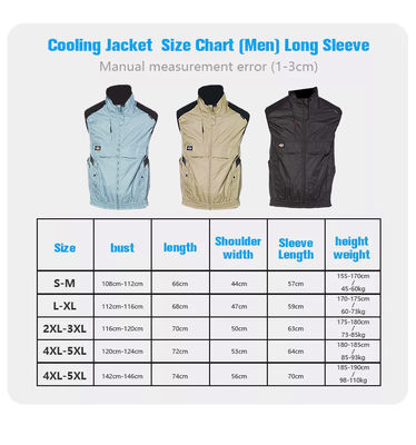 Veste refrigerando do condicionador de ar do corpo da veste 6700mAh do anti fã UV do verão