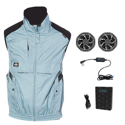 Veste refrigerando do condicionador de ar do corpo da veste 6700mAh do anti fã UV do verão