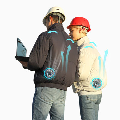 O ODM Aircon veste o algodão respirável do poliéster do revestimento do ventilador de refrigeração