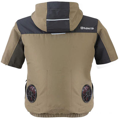 O ar curto da luva do OEM condicionou camisas com a camisa do condicionamento de ar T de dois fãs