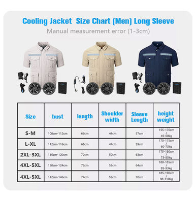 O ar do algodão do poliéster condicionou as camisas M L luz do tamanho do XL XXL XXXL - cinzenta