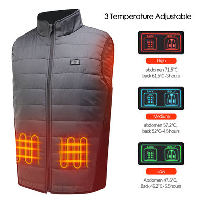 Do poliéster a pilhas da veste de USB 5V Waistcoat caloroso elétrico sem mangas