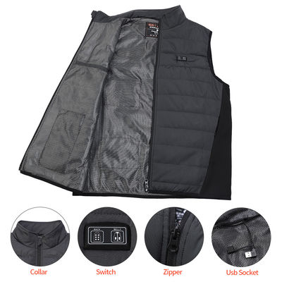 O FCC acolchoado caloroso elétrico do OEM USB Gilet aqueceu veste a pilhas