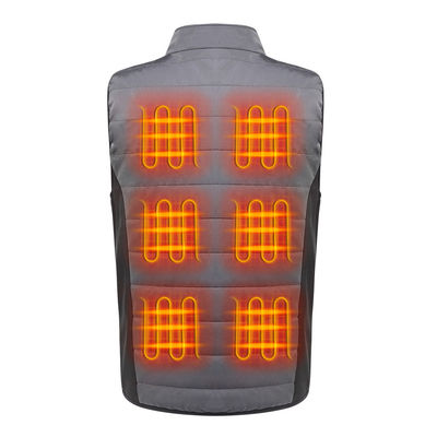 Do poliéster a pilhas da veste de USB 5V Waistcoat caloroso elétrico sem mangas