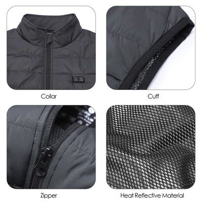 Do poliéster a pilhas da veste de USB 5V Waistcoat caloroso elétrico sem mangas
