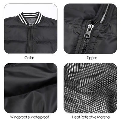 O aquecimento 5 divide o Waistcoat caloroso recarregável caloroso exterior da veste 5V
