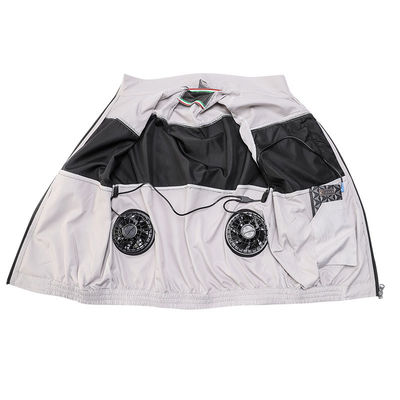 Gray Black Cooling Fan Vest claro S/M/L/XL/XXL/XXXL Optinal com a bateria 6700mAh