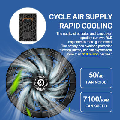 revestimento refrigerando do fã da veste refrigerar 4.56W evaporativo com a bateria 6700mAh
