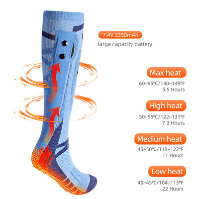 Esqui de acampamento de aquecimento recarregável da pesca de Ion Self Heating Socks For do lítio de 4 ajustes