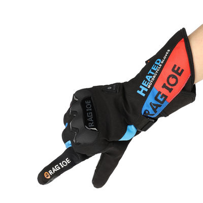 A bateria recarregável antiderrapagem preta aqueceu luvas do inverno para o FCC de esqui do CE do motociclismo