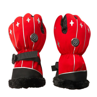 a bateria 3.7V recarregável aqueceu a tela do Lycra das mulheres de Ski Mittens Heated Ski Gloves para esportes exteriores do inverno