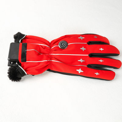 a bateria 3.7V recarregável aqueceu a tela do Lycra das mulheres de Ski Mittens Heated Ski Gloves para esportes exteriores do inverno
