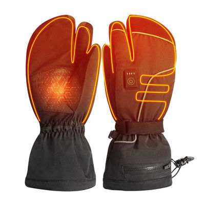 Mitenes 7.2V Ski Mittens calorosos a pilhas recarregáveis de patinagem do inverno aquecido térmico elétrico para mulheres dos homens
