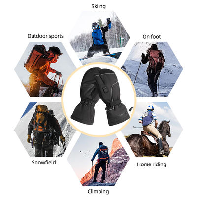 Mitenes 7.2V Ski Mittens calorosos a pilhas recarregáveis de patinagem do inverno aquecido térmico elétrico para mulheres dos homens