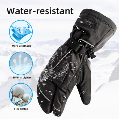 Mitenes 7.2V Ski Mittens calorosos a pilhas recarregáveis de patinagem do inverno aquecido térmico elétrico para mulheres dos homens
