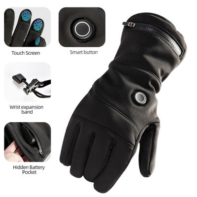 Luvas de inverno com aquecimento térmico elétrico masculino e feminino 7,4 V luvas aquecidas recarregáveis ​​para o inverno