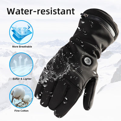 Luvas de inverno com aquecimento térmico elétrico masculino e feminino 7,4 V luvas aquecidas recarregáveis ​​para o inverno