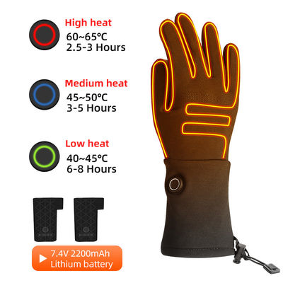 Grátis Luvas de Inverno Aquecidas Mais Delgadas 7,4 V Luvas Elétricas Aquecidas Impermeáveis com Ecrã Táctil do Dedo