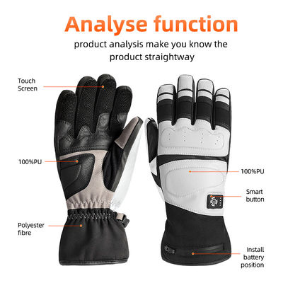 Luvas aquecidas de silicone antiderrapante para ciclismo Luvas de motocicleta aquecidas elétricas para homens mulheres