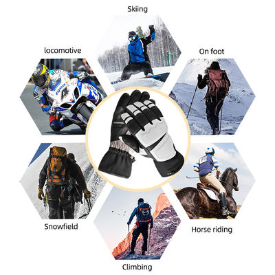 Luvas aquecidas de silicone antiderrapante para ciclismo Luvas de motocicleta aquecidas elétricas para homens mulheres