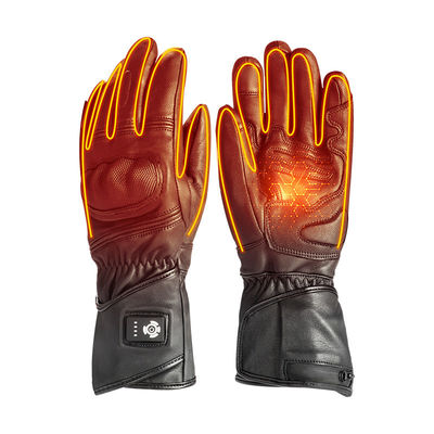 Pele de ovelha Preto XXL Luvas de Inverno aquecidas 7,2 V Luvas de Esqui aquecidas a bateria para homens Mulheres