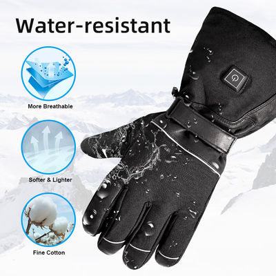 Luvas de Inverno aquecidas com bateria recarregável de iões de lítio de 7,4 V Luvas de esqui movidas a bateria com 3 engrenagens de temperatura