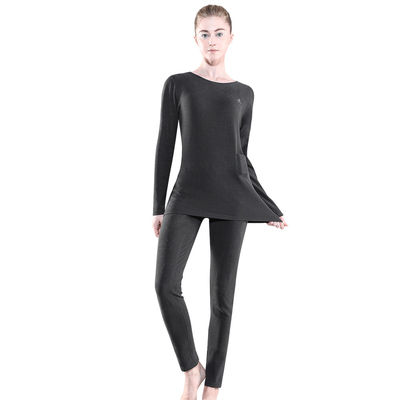 Mulheres Premium Inverno Longo Calor Tops Elétrico Calças Traje Conjunto Roupa aquecimento Velocidade aquecida Traje térmico Calçado