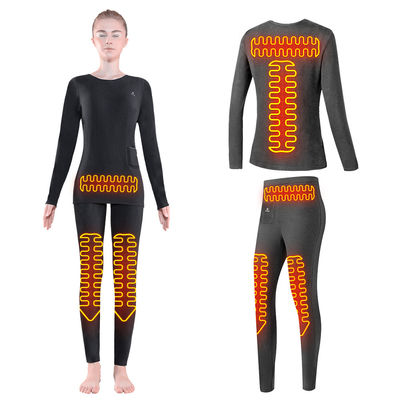 Linhas de lã de roupa interior eletricamente aquecida para mulheres controle remoto sem fio de temperatura