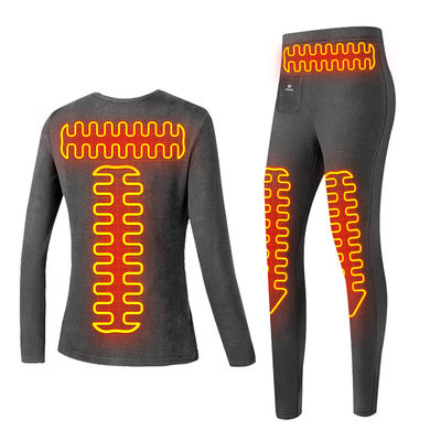 Linhas de lã de roupa interior eletricamente aquecida para mulheres controle remoto sem fio de temperatura