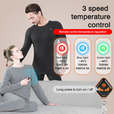 Linhas de lã de roupa interior eletricamente aquecida para mulheres controle remoto sem fio de temperatura