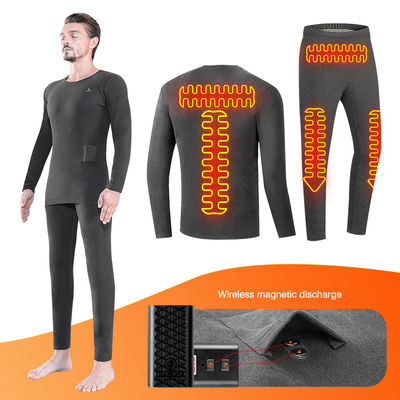 Inverno roupa interior aquecida elétrica conjunto de lã calças térmicas calças aquecimento de esqui fato de corpo