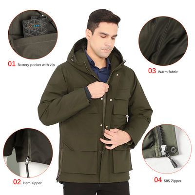 Casaco de aquecimento para homens Roupas aquecidas personalizadas Softshell elétrico Roupa de trabalho invernal à prova d'água