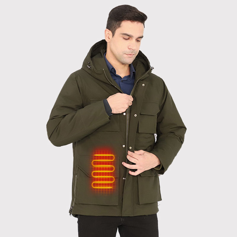 Premium Outono e Inverno Smart Heating Jaquetas de Esqui de Algodão 7,4 V Bateria Jaquete de Snowboard aquecido masculino