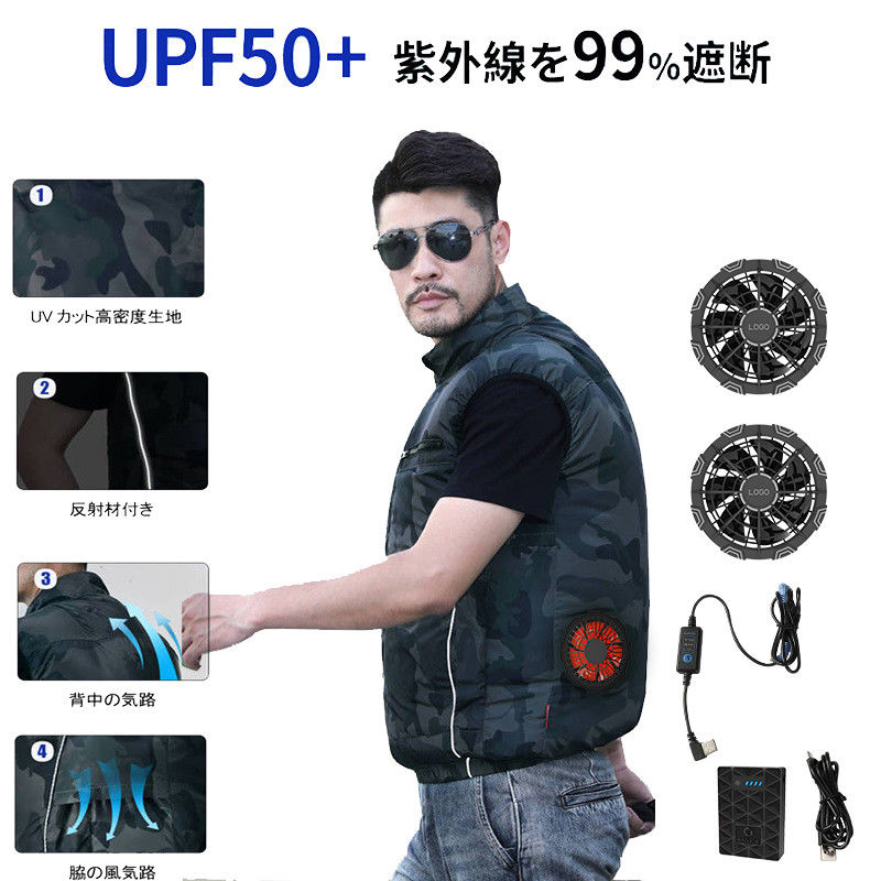 O ar condicionado veste a veste refrigerando da roupa do condicionamento de ar da proteção solar do verão com o revestimento UV da prova do fã