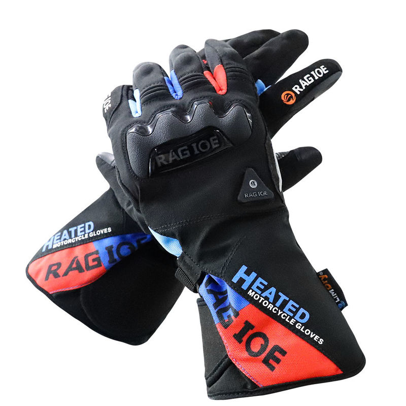 A bateria recarregável antiderrapagem preta aqueceu luvas do inverno para o FCC de esqui do CE do motociclismo
