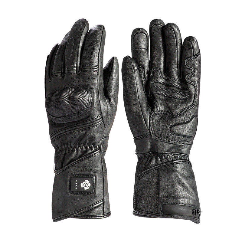 Pele de ovelha Preto XXL Luvas de Inverno aquecidas 7,2 V Luvas de Esqui aquecidas a bateria para homens Mulheres